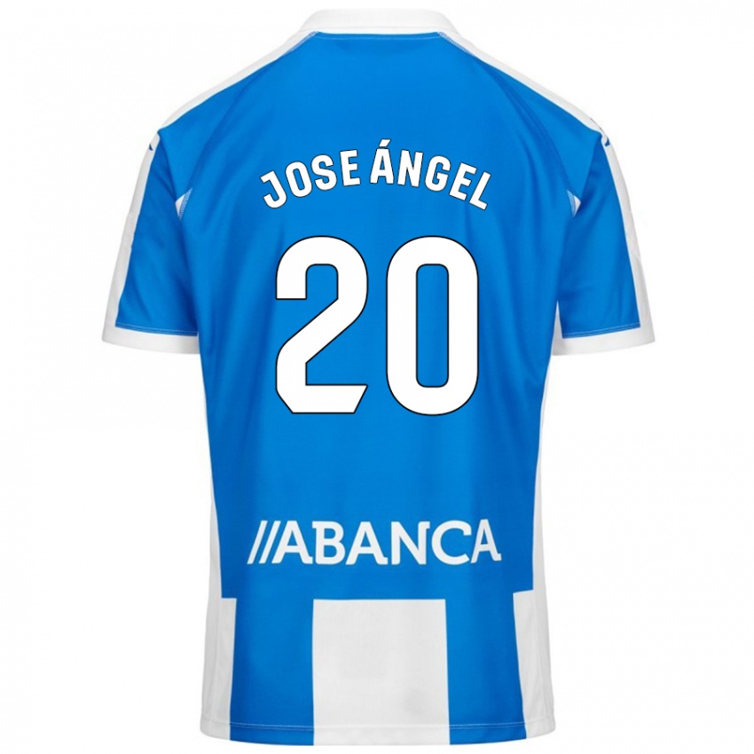 Niño Camiseta José Ángel Jurado #20 Azul Blanco 1ª Equipación 2024/25 La Camisa Perú