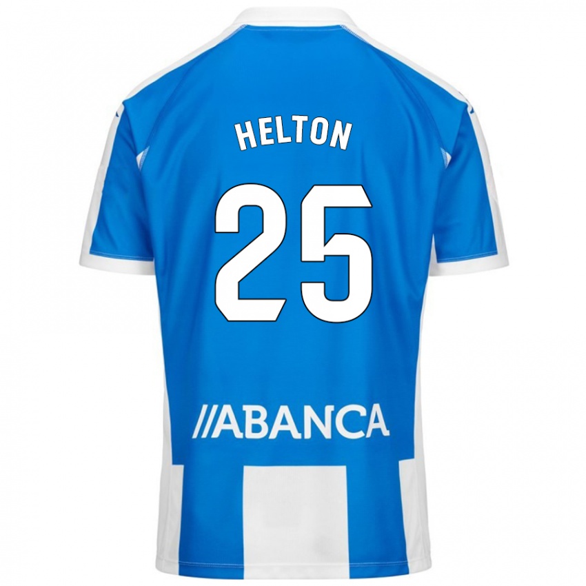 Niño Camiseta Helton Leite #25 Azul Blanco 1ª Equipación 2024/25 La Camisa Perú