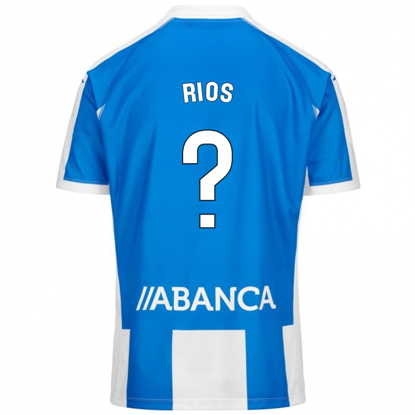 Niño Camiseta Hugo Rios #0 Azul Blanco 1ª Equipación 2024/25 La Camisa Perú