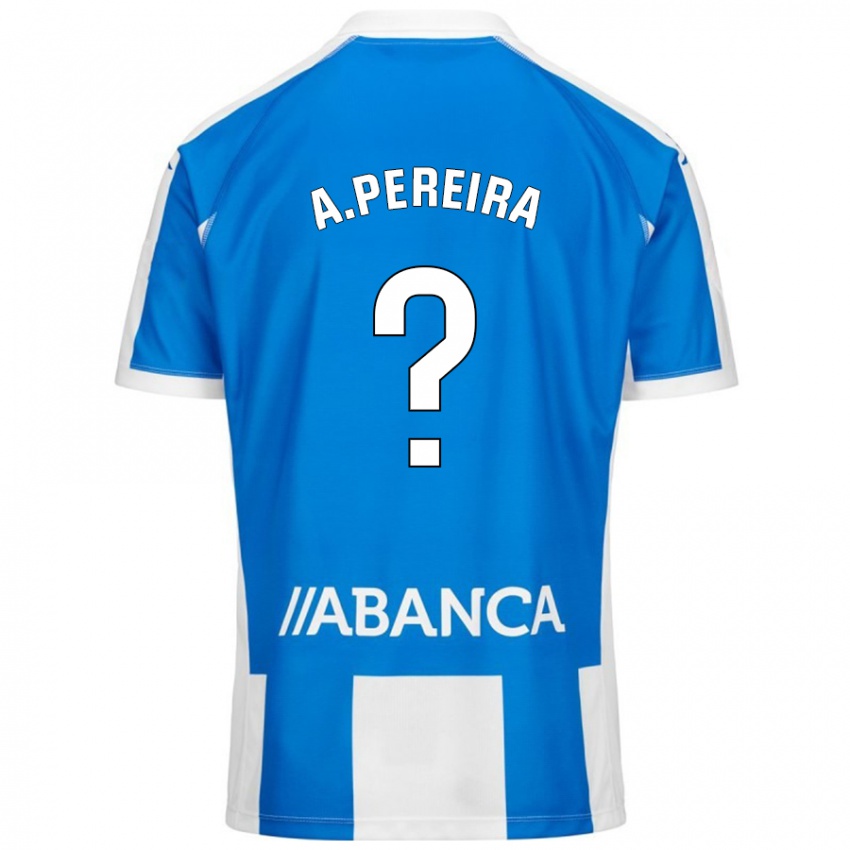 Niño Camiseta Alejandro Pereira #0 Azul Blanco 1ª Equipación 2024/25 La Camisa Perú