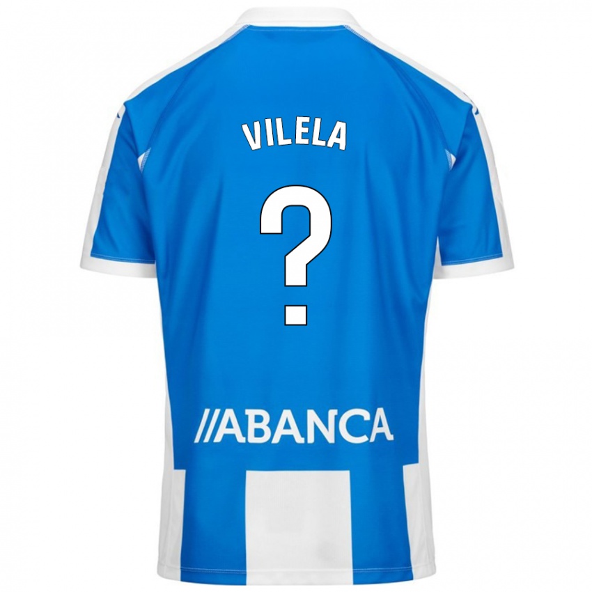 Niño Camiseta Rubén Vilela #0 Azul Blanco 1ª Equipación 2024/25 La Camisa Perú