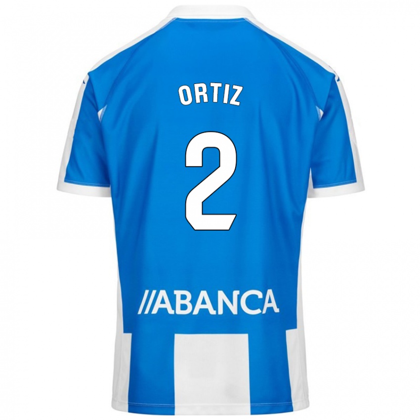 Niño Camiseta Samara Ortiz #2 Azul Blanco 1ª Equipación 2024/25 La Camisa Perú