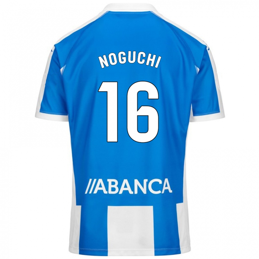 Niño Camiseta Ayaka Noguchi #16 Azul Blanco 1ª Equipación 2024/25 La Camisa Perú