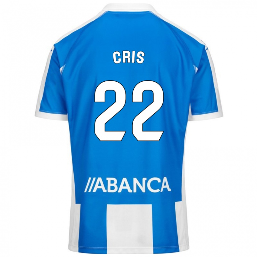 Niño Camiseta Cris #22 Azul Blanco 1ª Equipación 2024/25 La Camisa Perú