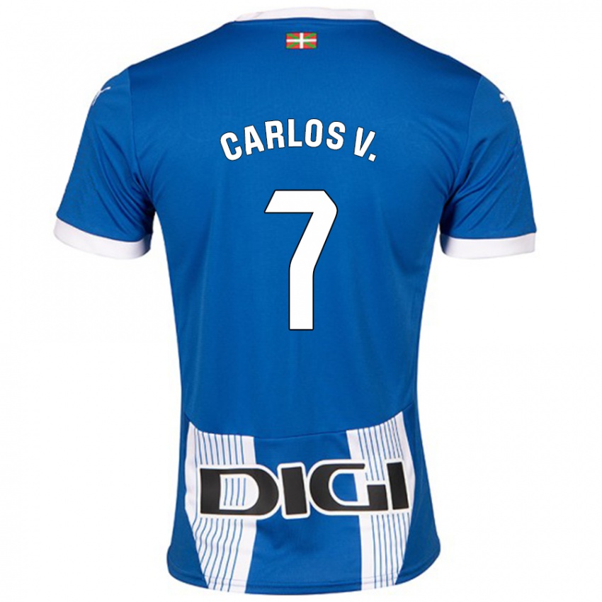 Niño Camiseta Carlos Vicente #7 Azul 1ª Equipación 2024/25 La Camisa Perú