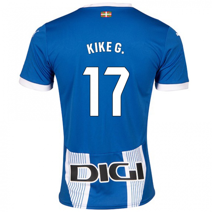 Niño Camiseta Kike García #17 Azul 1ª Equipación 2024/25 La Camisa Perú