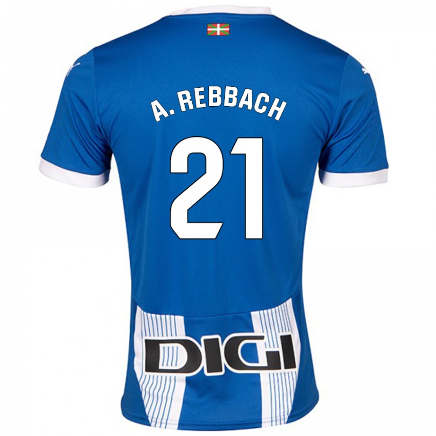 Niño Camiseta Abde Rebbach #21 Azul 1ª Equipación 2024/25 La Camisa Perú