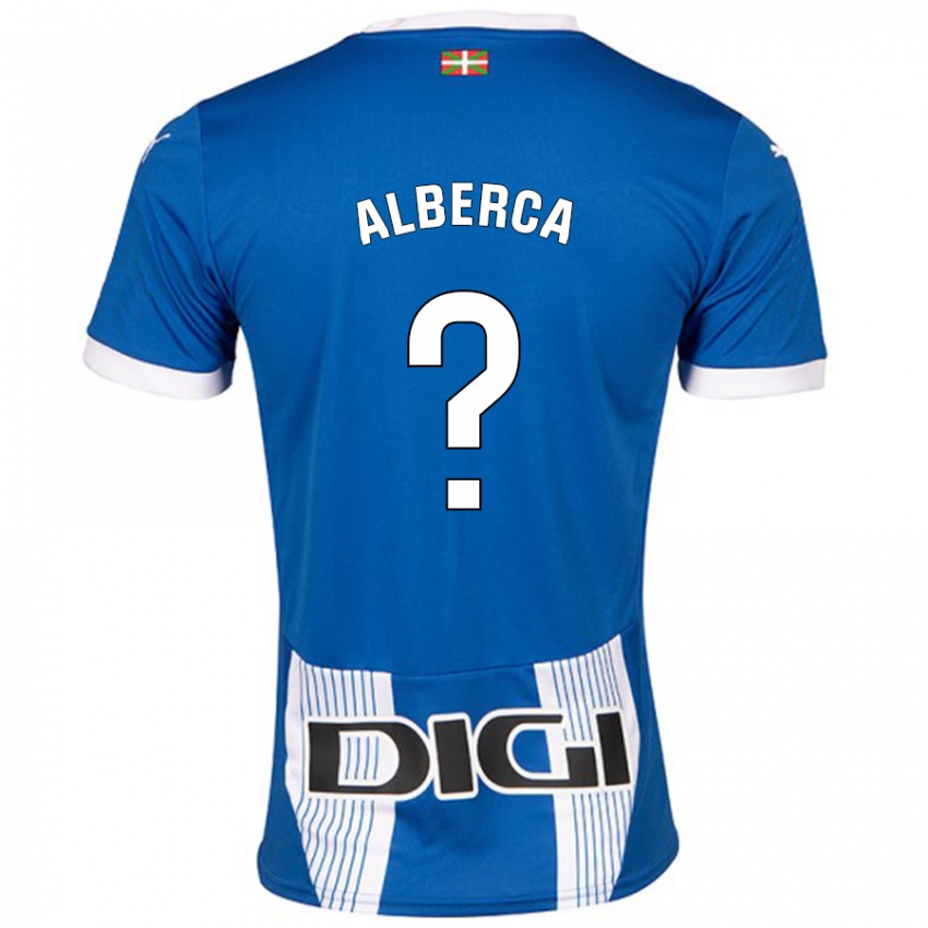 Niño Camiseta Iñaki Alberca #0 Azul 1ª Equipación 2024/25 La Camisa Perú