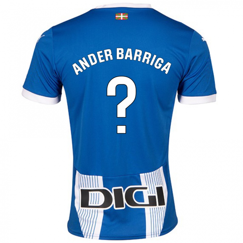 Niño Camiseta Jon Ander Barriga #0 Azul 1ª Equipación 2024/25 La Camisa Perú