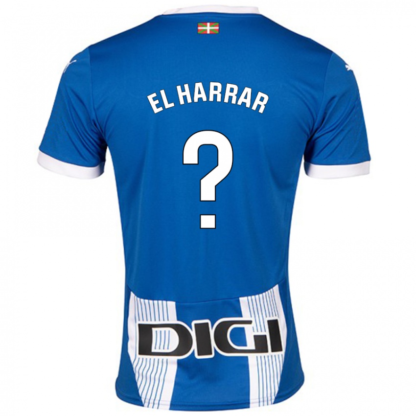 Niño Camiseta Mohamed El Harrar #0 Azul 1ª Equipación 2024/25 La Camisa Perú