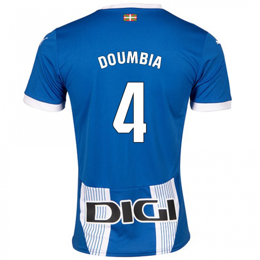 Niño Camiseta Daouda Doumbia #4 Azul 1ª Equipación 2024/25 La Camisa Perú