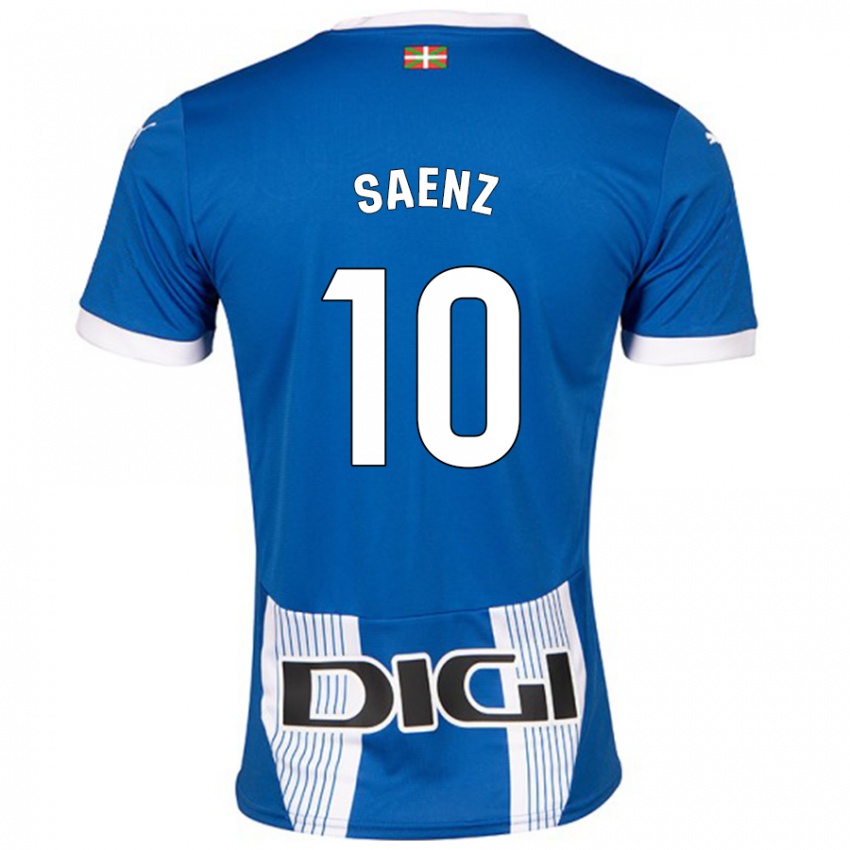 Niño Camiseta Iñaki Saenz #10 Azul 1ª Equipación 2024/25 La Camisa Perú