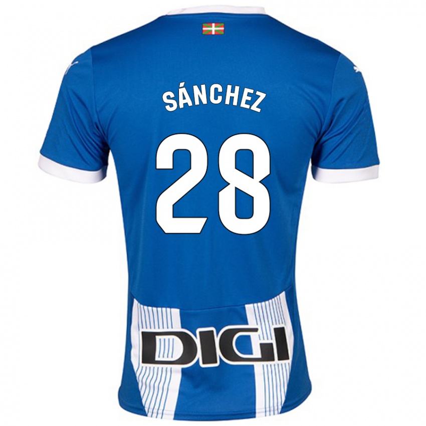 Niño Camiseta Ander Sánchez #28 Azul 1ª Equipación 2024/25 La Camisa Perú