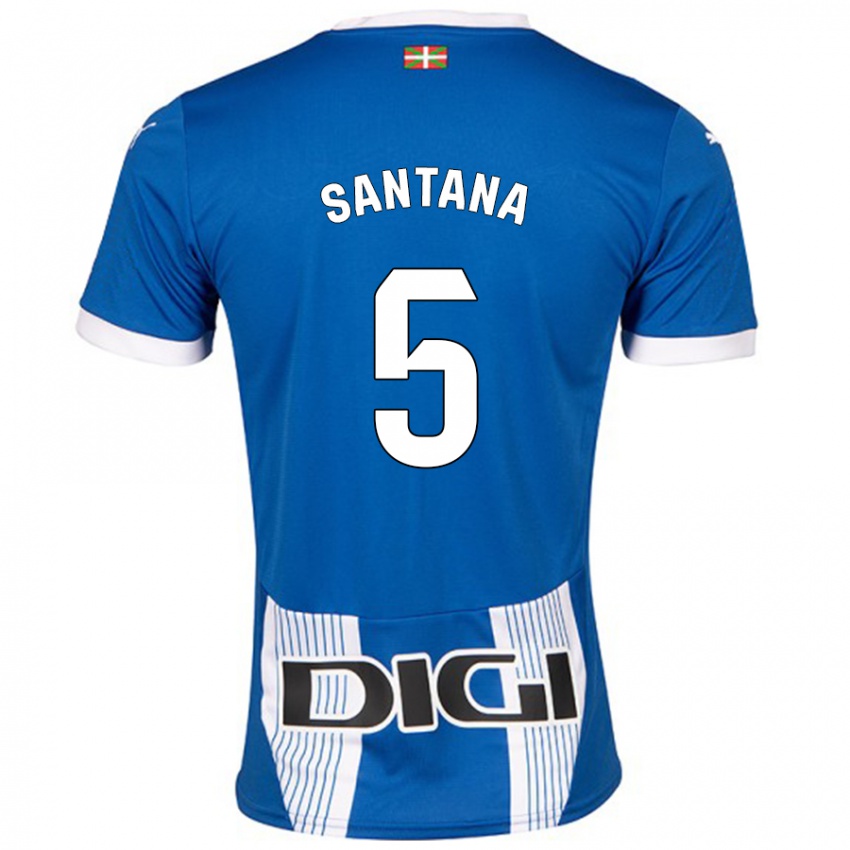 Niño Camiseta Vanesa Santana #5 Azul 1ª Equipación 2024/25 La Camisa Perú