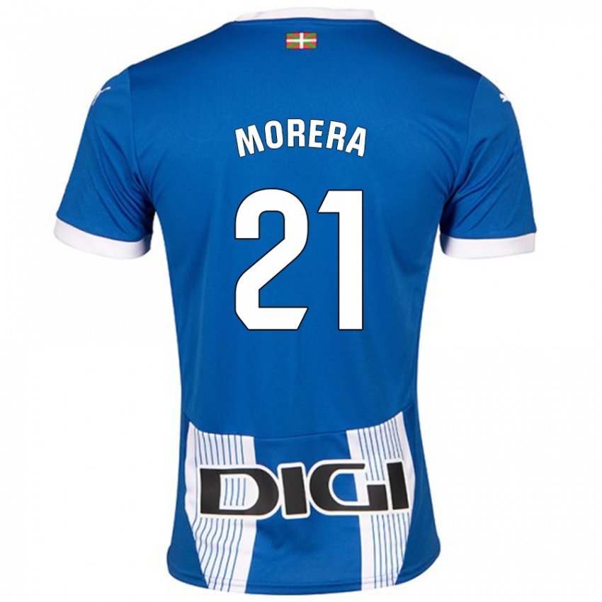 Niño Camiseta Carla Morera #21 Azul 1ª Equipación 2024/25 La Camisa Perú