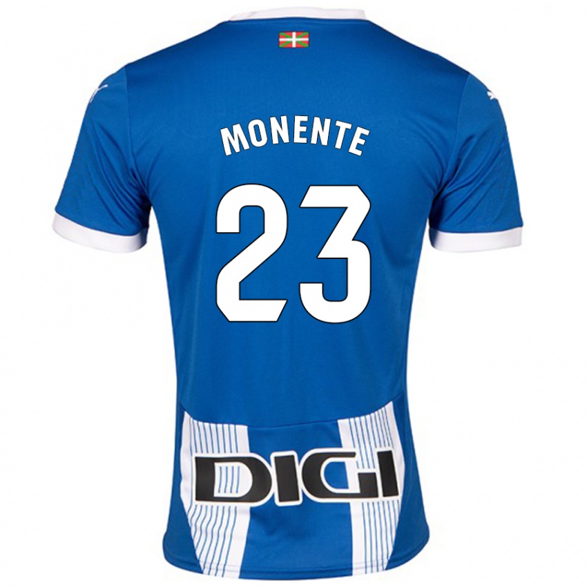 Niño Camiseta Leyre Monente #23 Azul 1ª Equipación 2024/25 La Camisa Perú