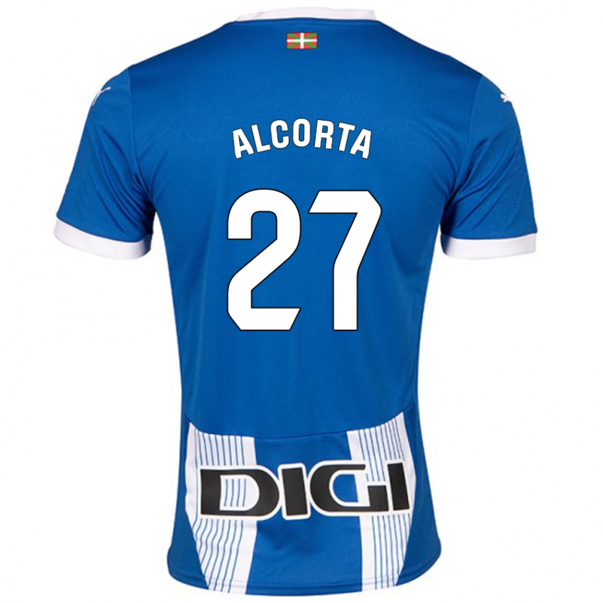 Niño Camiseta Alaitz Alcorta #27 Azul 1ª Equipación 2024/25 La Camisa Perú