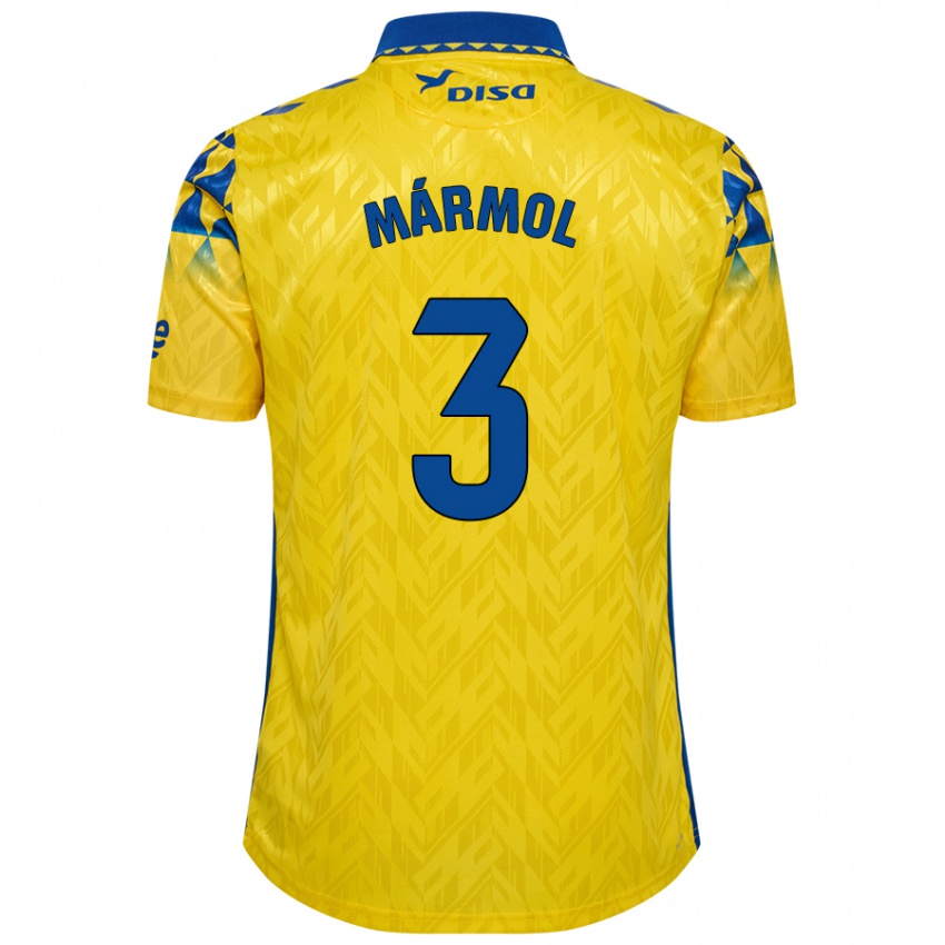 Niño Camiseta Mika Mármol #3 Amarillo Azul 1ª Equipación 2024/25 La Camisa Perú