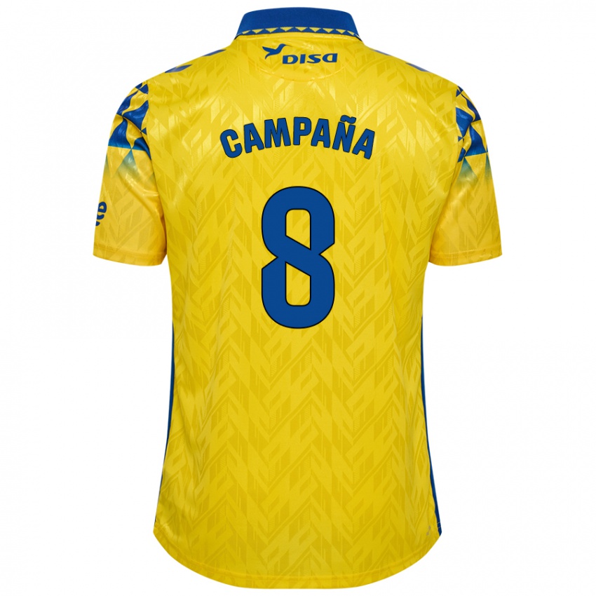 Niño Camiseta José Campaña #8 Amarillo Azul 1ª Equipación 2024/25 La Camisa Perú