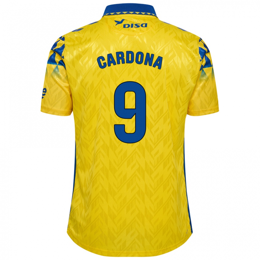 Niño Camiseta Marc Cardona #9 Amarillo Azul 1ª Equipación 2024/25 La Camisa Perú