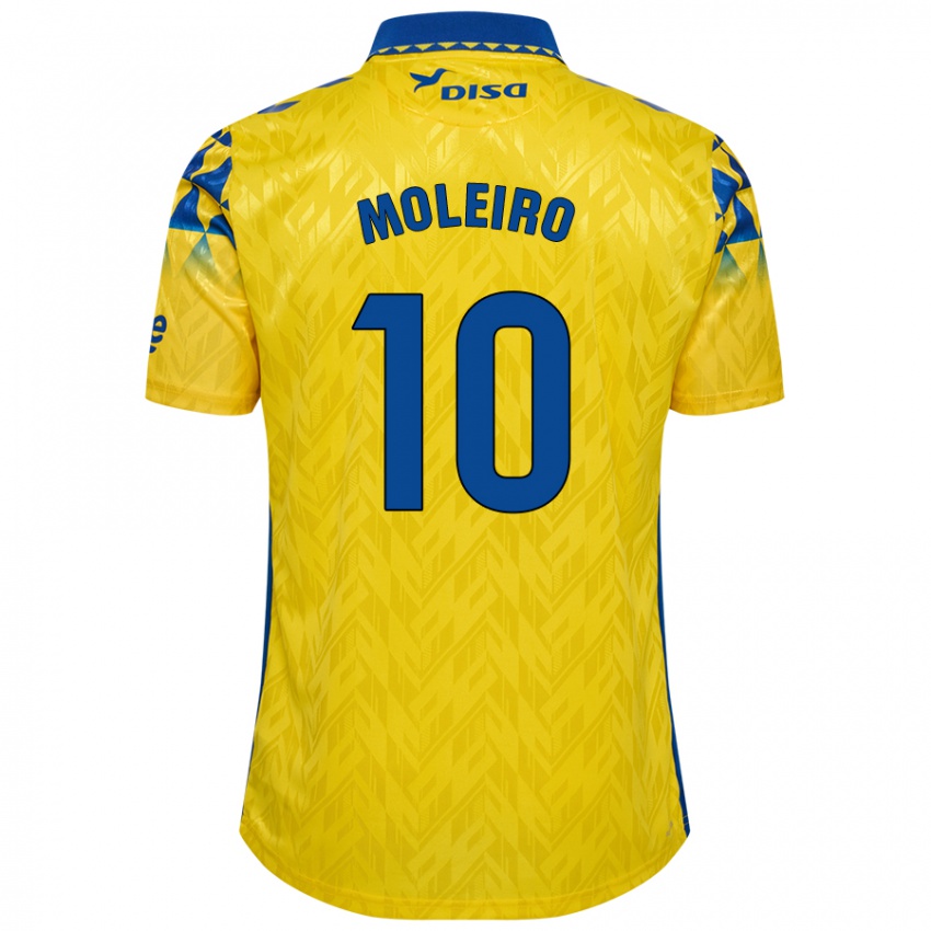 Niño Camiseta Alberto Moleiro #10 Amarillo Azul 1ª Equipación 2024/25 La Camisa Perú