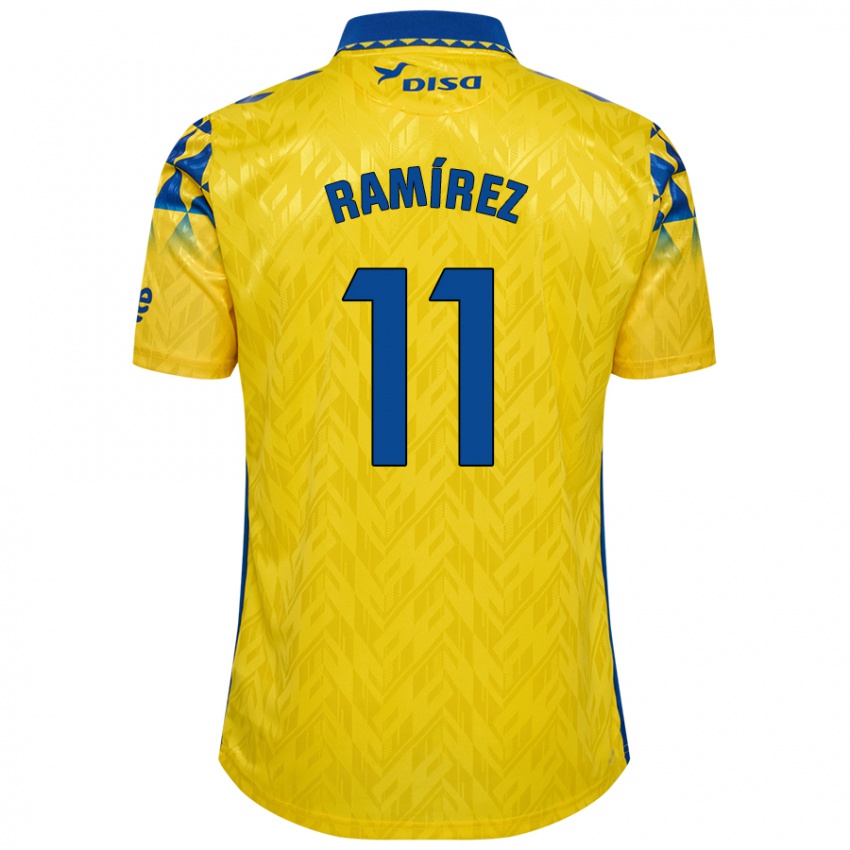 Niño Camiseta Benito Ramírez #11 Amarillo Azul 1ª Equipación 2024/25 La Camisa Perú