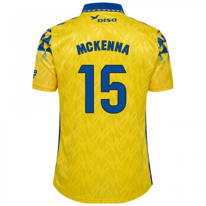 Niño Camiseta Scott Mckenna #15 Amarillo Azul 1ª Equipación 2024/25 La Camisa Perú