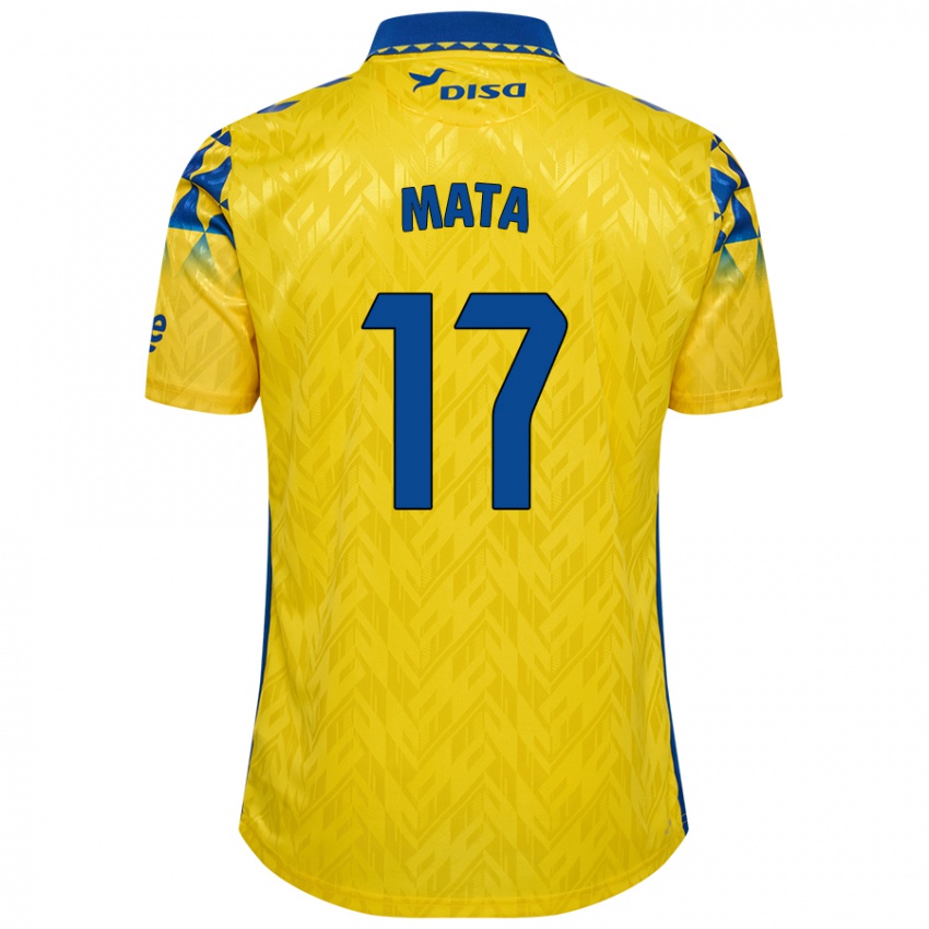 Niño Camiseta Jaime Mata #17 Amarillo Azul 1ª Equipación 2024/25 La Camisa Perú