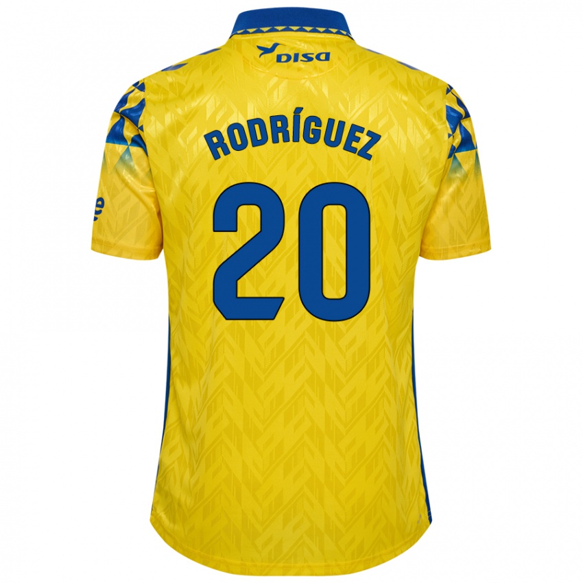 Niño Camiseta Kirian Rodríguez #20 Amarillo Azul 1ª Equipación 2024/25 La Camisa Perú