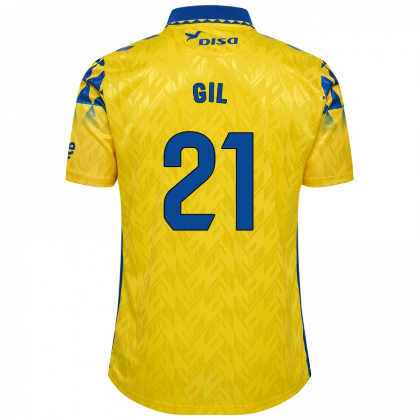 Niño Camiseta Iván Gil #21 Amarillo Azul 1ª Equipación 2024/25 La Camisa Perú