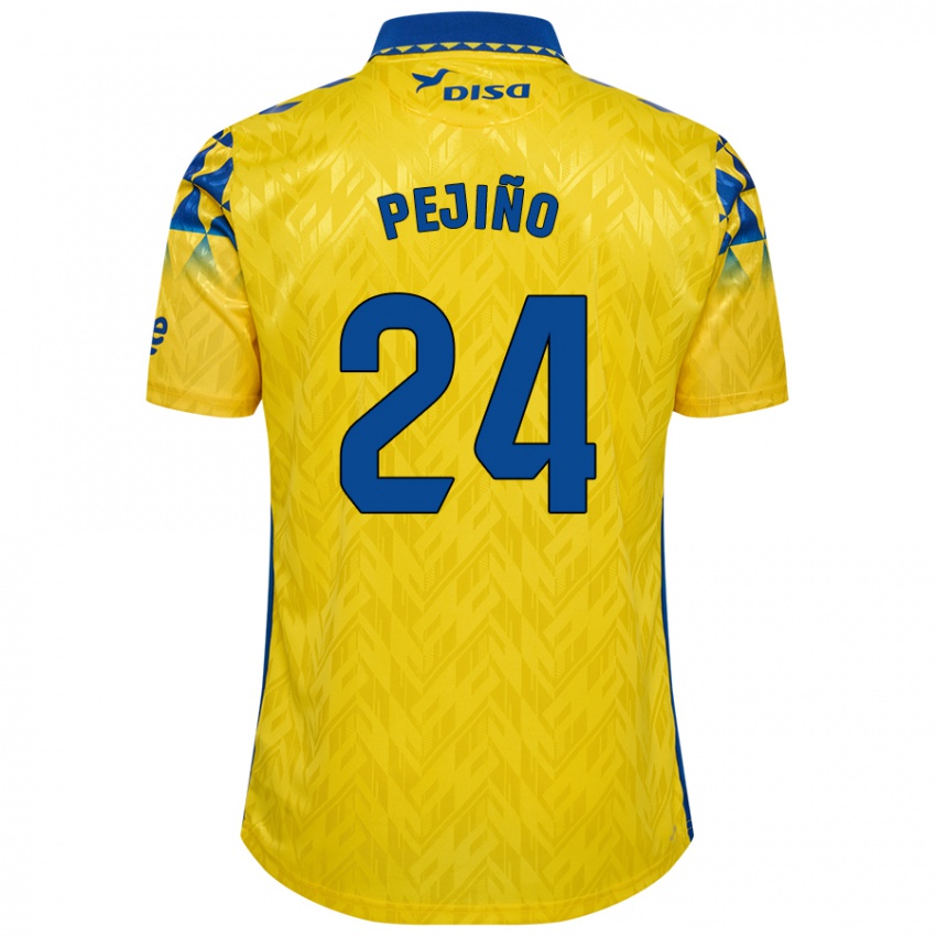 Niño Camiseta Pejiño #24 Amarillo Azul 1ª Equipación 2024/25 La Camisa Perú