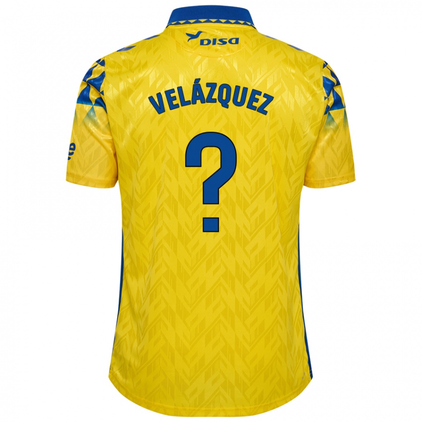 Niño Camiseta Brian Velázquez #0 Amarillo Azul 1ª Equipación 2024/25 La Camisa Perú