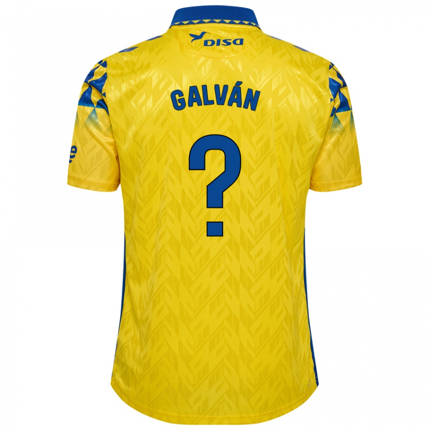 Niño Camiseta Carlos Galván #0 Amarillo Azul 1ª Equipación 2024/25 La Camisa Perú