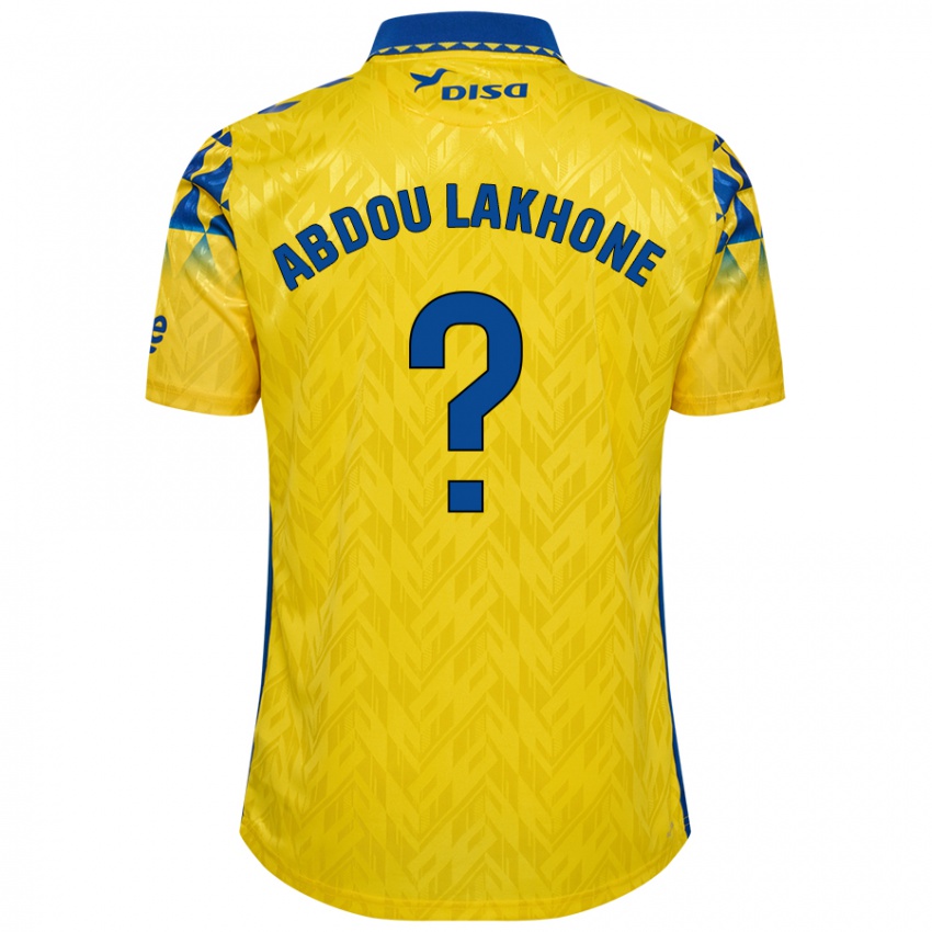 Niño Camiseta Pape Abdou Lakhone #0 Amarillo Azul 1ª Equipación 2024/25 La Camisa Perú