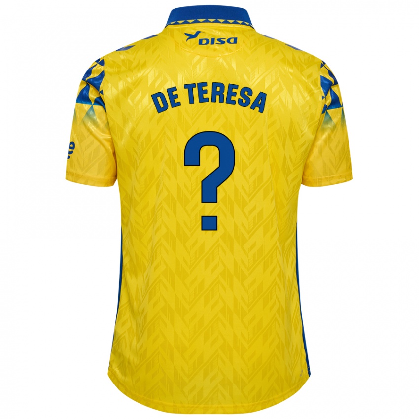 Niño Camiseta Emilio De Teresa #0 Amarillo Azul 1ª Equipación 2024/25 La Camisa Perú