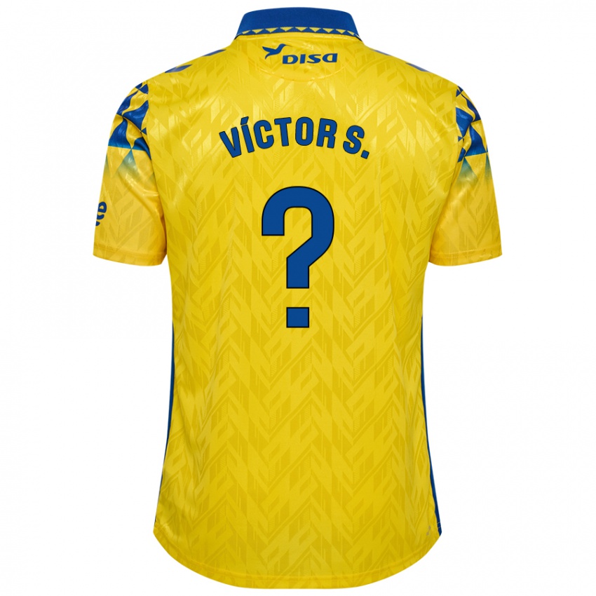 Niño Camiseta Víctor Sánchez #0 Amarillo Azul 1ª Equipación 2024/25 La Camisa Perú