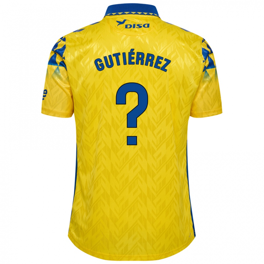 Niño Camiseta Marco Gutiérrez #0 Amarillo Azul 1ª Equipación 2024/25 La Camisa Perú