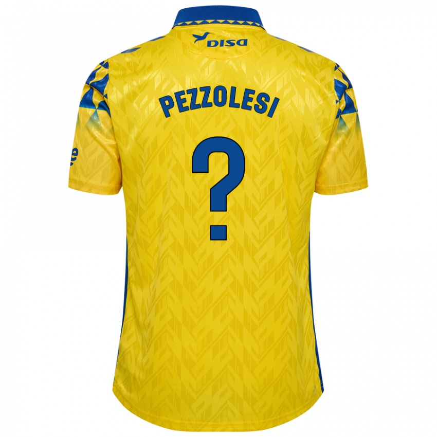 Niño Camiseta Valentín Pezzolesi #0 Amarillo Azul 1ª Equipación 2024/25 La Camisa Perú