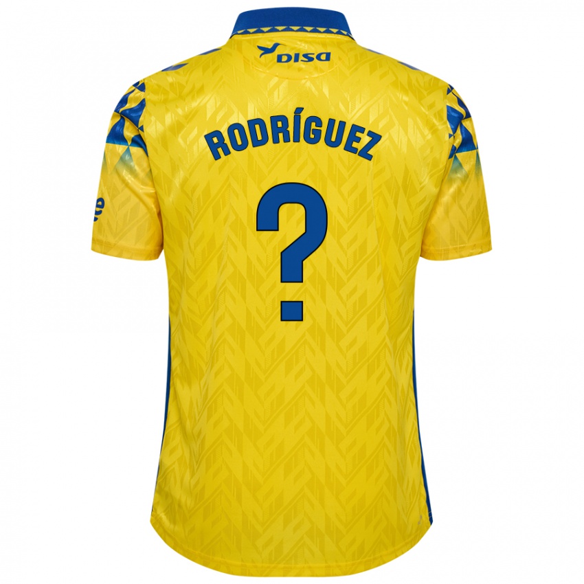 Niño Camiseta David Rodríguez #0 Amarillo Azul 1ª Equipación 2024/25 La Camisa Perú