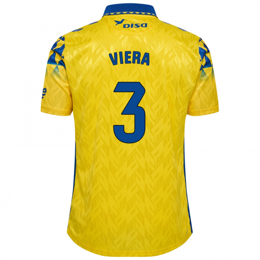 Niño Camiseta Óliver Viera #3 Amarillo Azul 1ª Equipación 2024/25 La Camisa Perú