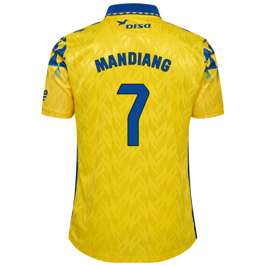 Niño Camiseta Saliou Mandiang #7 Amarillo Azul 1ª Equipación 2024/25 La Camisa Perú