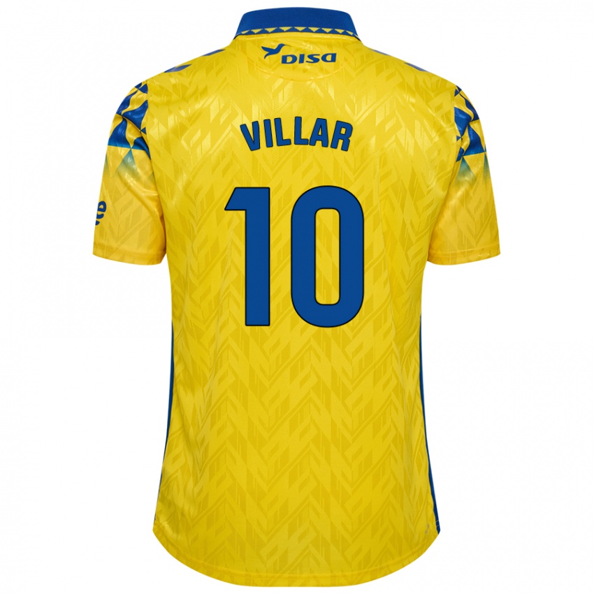 Niño Camiseta Andy Villar #10 Amarillo Azul 1ª Equipación 2024/25 La Camisa Perú