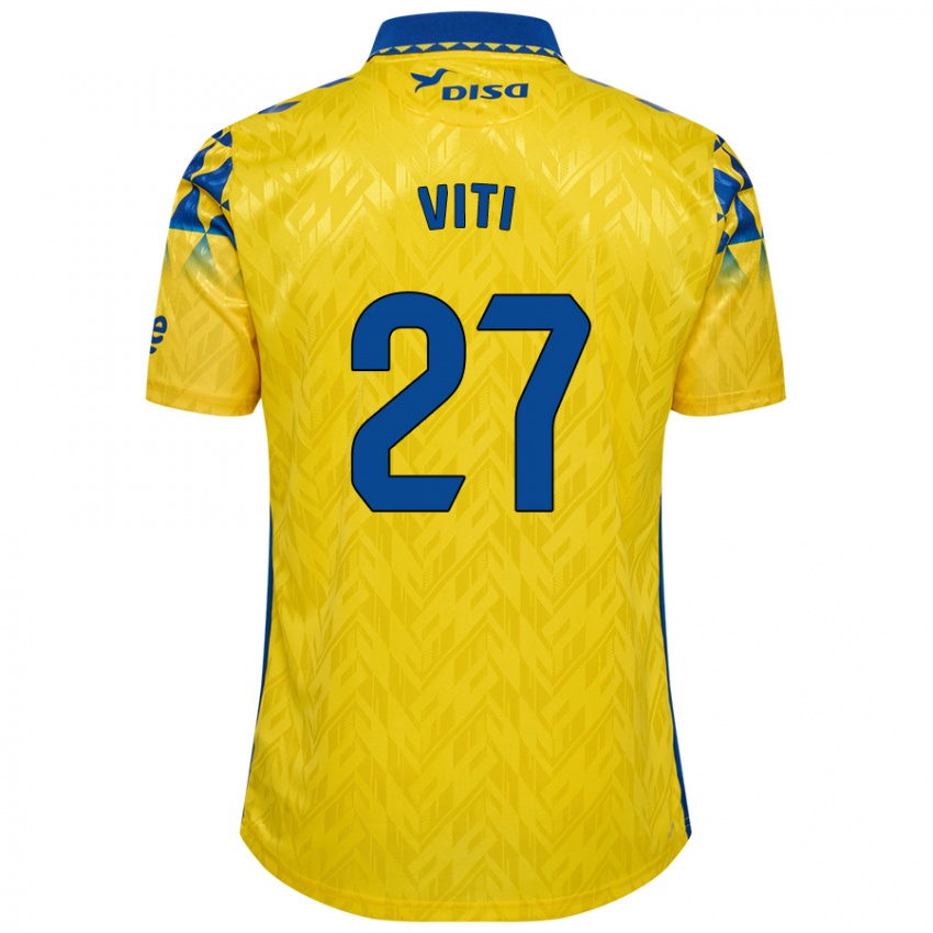 Niño Camiseta Viti #27 Amarillo Azul 1ª Equipación 2024/25 La Camisa Perú