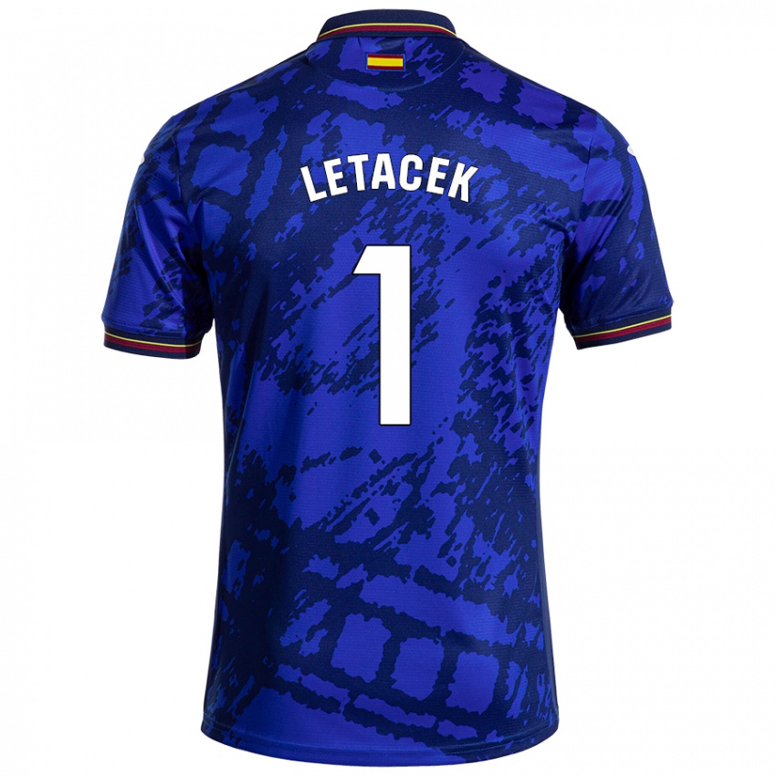 Niño Camiseta Jiri Letacek #1 Azul Más Oscuro 1ª Equipación 2024/25 La Camisa Perú