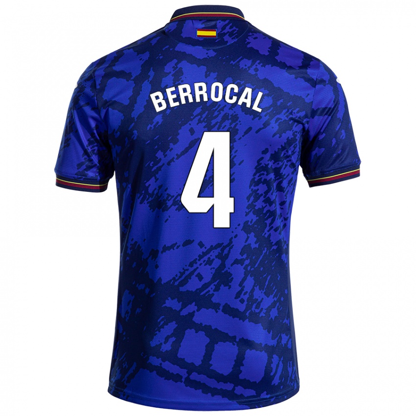 Niño Camiseta Juan Berrocal #4 Azul Más Oscuro 1ª Equipación 2024/25 La Camisa Perú