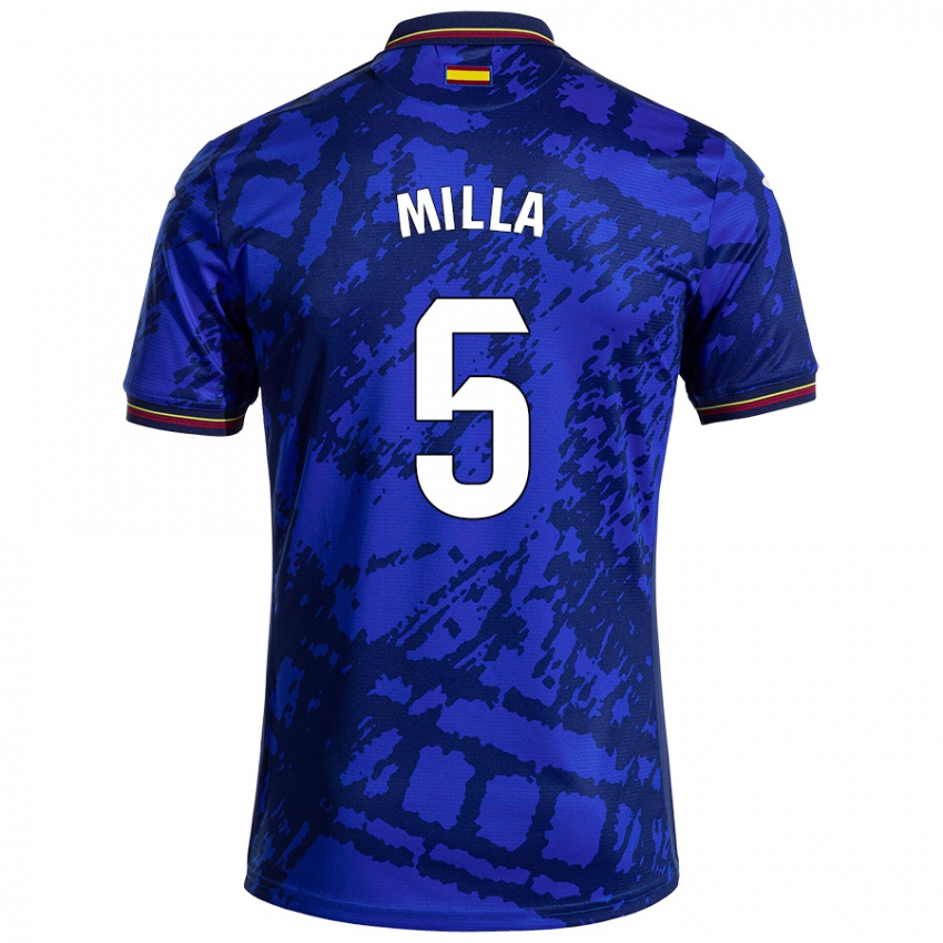 Niño Camiseta Luis Milla #5 Azul Más Oscuro 1ª Equipación 2024/25 La Camisa Perú