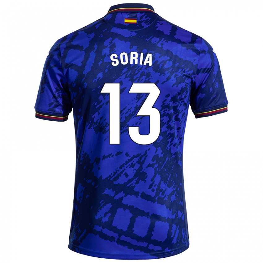 Niño Camiseta David Soria #13 Azul Más Oscuro 1ª Equipación 2024/25 La Camisa Perú