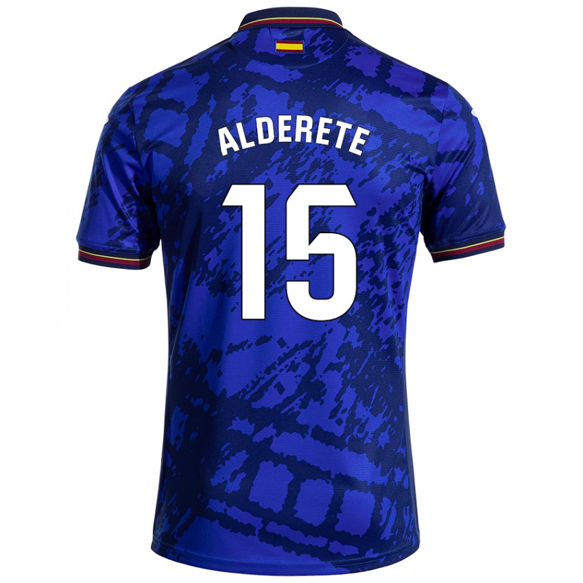 Niño Camiseta Omar Alderete #15 Azul Más Oscuro 1ª Equipación 2024/25 La Camisa Perú