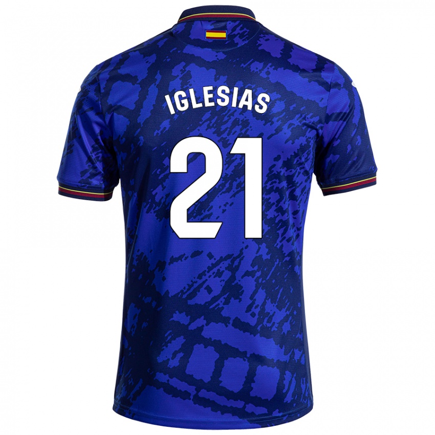 Niño Camiseta Juan Iglesias #21 Azul Más Oscuro 1ª Equipación 2024/25 La Camisa Perú