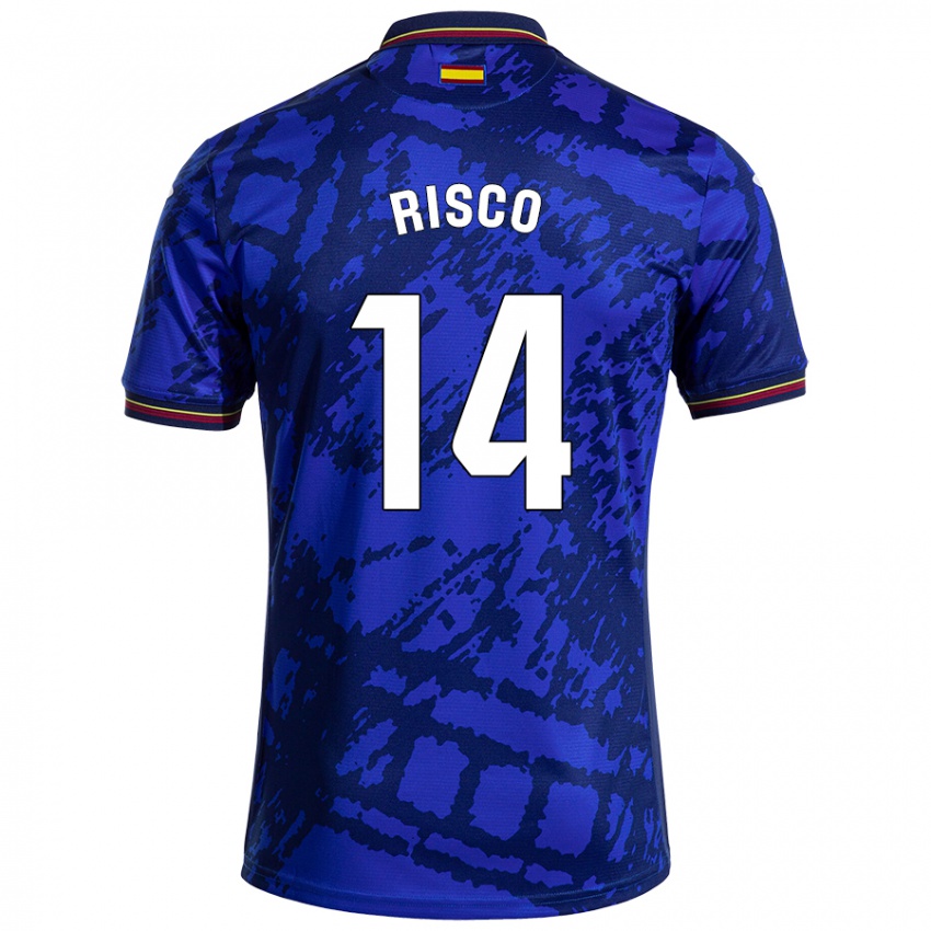 Niño Camiseta Alberto Risco #14 Azul Más Oscuro 1ª Equipación 2024/25 La Camisa Perú